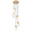 Z-Lite Aimie 5 Light Round Chandelier, Modern Gold/White Swirl