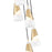 Z-Lite Aimie 5 Light Round Chandelier, Modern Gold/White Swirl