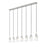 Z-Lite Aimie 7Lt 54" Linear Chandelier, Brushed Nickel/White Swirl