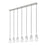 Z-Lite Aimie 7Lt 54" Linear Chandelier, Brushed Nickel/White Swirl