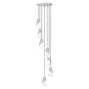 Z-Lite Aimie 7 Light Round Chandelier, Brushed Nickel/White Swirl - 828P6-7R-BN