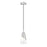 Z-Lite Aimie 1 Light 6" Pendant, Brushed Nickel/White Swirl - 828P6-BN