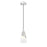 Z-Lite Aimie 1 Light 6" Pendant, Brushed Nickel/White Swirl