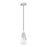 Z-Lite Aimie 1 Light 6" Pendant, Brushed Nickel/White Swirl