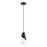 Z-Lite Aimie 1 Light 6" Pendant, Matte Black/White Swirl - 828P6-MB
