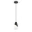 Z-Lite Aimie 1 Light 6" Pendant, Matte Black/White Swirl
