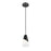 Z-Lite Aimie 1 Light 6" Pendant, Matte Black/White Swirl