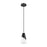 Z-Lite Aimie 1 Light 6" Pendant, Matte Black/White Swirl