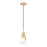 Z-Lite Aimie 1 Light 6" Pendant, Modern Gold/White Swirl - 828P6-MGLD