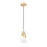 Z-Lite Aimie 1 Light 6" Pendant, Modern Gold/White Swirl