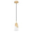 Z-Lite Aimie 1 Light 6" Pendant, Modern Gold/White Swirl