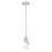 Z-Lite Aimie 1 Light 6" Pendant/Rod, Brushed Nickel/White Swirl - 828P6-ROD-BN