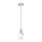 Z-Lite Aimie 1 Light 6" Pendant/Rod, Brushed Nickel/White Swirl