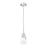 Z-Lite Aimie 1 Light 6" Pendant/Rod, Brushed Nickel/White Swirl