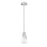 Z-Lite Aimie 1 Light 6" Pendant/Rod, Brushed Nickel/White Swirl