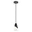 Z-Lite Aimie 1 Light 6" Pendant/Rod, Matte Black/White Swirl - 828P6-ROD-MB