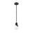 Z-Lite Aimie 1 Light 6" Pendant/Rod, Matte Black/White Swirl