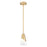 Z-Lite Aimie 1 Light 6" Pendant/Rod, Modern Gold/White Swirl - 828P6-ROD-MGLD