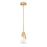 Z-Lite Aimie 1 Light 6" Pendant/Rod, Modern Gold/White Swirl