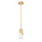Z-Lite Aimie 1 Light 6" Pendant/Rod, Modern Gold/White Swirl