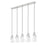 Z-Lite Aimie 5 Light Linear Chandelier, Brushed Nickel/White Swirl