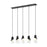 Z-Lite Aimie 5 Light Linear Chandelier, Matte Black/White Swirl - 828P7-5L-MB