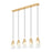 Z-Lite Aimie 5 Light Linear Chandelier, Modern Gold/White Swirl