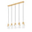 Z-Lite Aimie 5 Light Linear Chandelier, Modern Gold/White Swirl