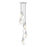 Z-Lite Aimie 5 Light Chandelier, Brushed Nickel/White Swirl - 828P7-5R-BN