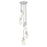 Z-Lite Aimie 5 Light Chandelier, Brushed Nickel/White Swirl
