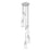 Z-Lite Aimie 5 Light Chandelier, Brushed Nickel/White Swirl