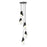 Z-Lite Aimie 5 Light Chandelier, Matte Black/White Swirl - 828P7-5R-MB