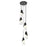 Z-Lite Aimie 5 Light Chandelier, Matte Black/White Swirl