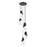 Z-Lite Aimie 5 Light Chandelier, Matte Black/White Swirl