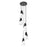 Z-Lite Aimie 5 Light Chandelier, Matte Black/White Swirl