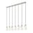 Z-Lite Aimie 7 Light Linear Chandelier, Brushed Nickel/White Swirl