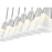 Z-Lite Aimie 7 Light Linear Chandelier, Brushed Nickel/White Swirl