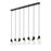 Z-Lite Aimie 7 Light Linear Chandelier, Matte Black/White Swirl