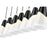 Z-Lite Aimie 7 Light Linear Chandelier, Matte Black/White Swirl
