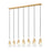 Z-Lite Aimie 7 Light Linear Chandelier, Modern Gold/White Swirl - 828P7-7L-MGLD