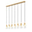 Z-Lite Aimie 7 Light Linear Chandelier, Modern Gold/White Swirl