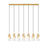 Z-Lite Aimie 7 Light Linear Chandelier, Modern Gold/White Swirl