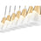 Z-Lite Aimie 7 Light Linear Chandelier, Modern Gold/White Swirl