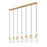 Z-Lite Aimie 7 Light Linear Chandelier, Modern Gold/White Swirl