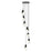 Z-Lite Aimie 7 Light Chandelier, Matte Black/White Swirl - 828P7-7R-MB