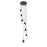 Z-Lite Aimie 7 Light Chandelier, Matte Black/White Swirl