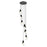 Z-Lite Aimie 7 Light Chandelier, Matte Black/White Swirl