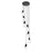 Z-Lite Aimie 7 Light Chandelier, Matte Black/White Swirl