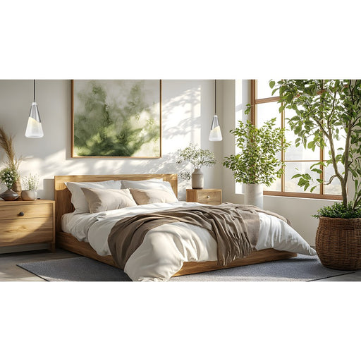 Z-Lite Aimie 1 Light 7" Pendant, Brushed Nickel/White Swirl