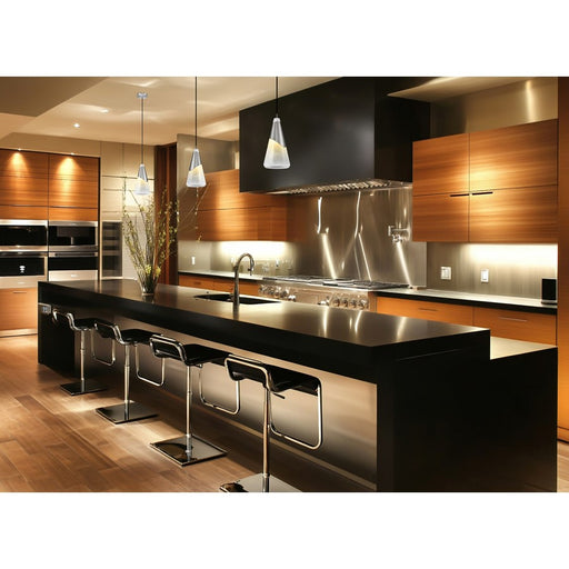 Z-Lite Aimie 1 Light 7" Pendant, Brushed Nickel/White Swirl